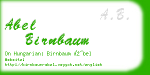 abel birnbaum business card